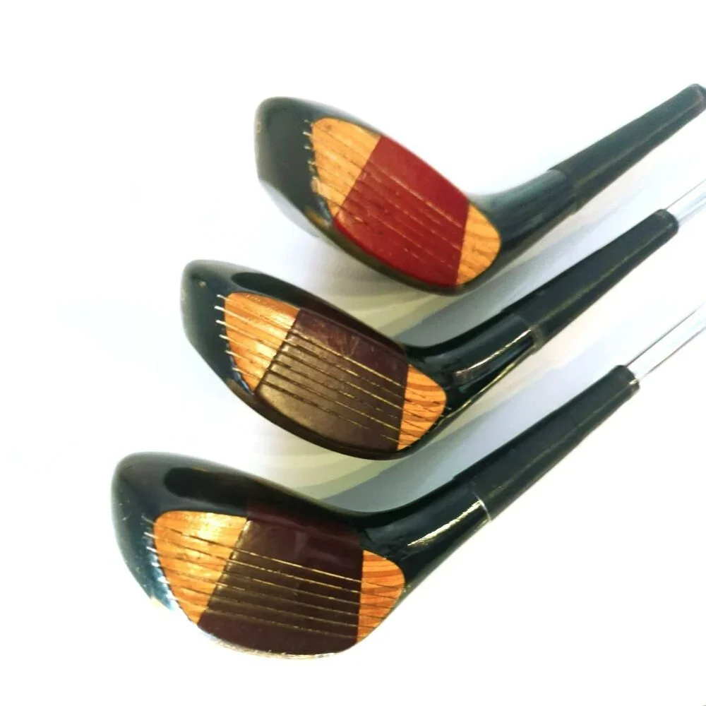 Cobra Dyn 3/4/5 Persimmon Woods Golf Club Set Vintage USA Steel Shaft - Picture 3 of 9